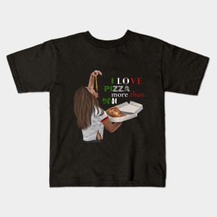 I love Pizza Design Kids T-Shirt